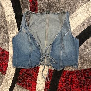 Wild Fable Denim Blue Crop Top